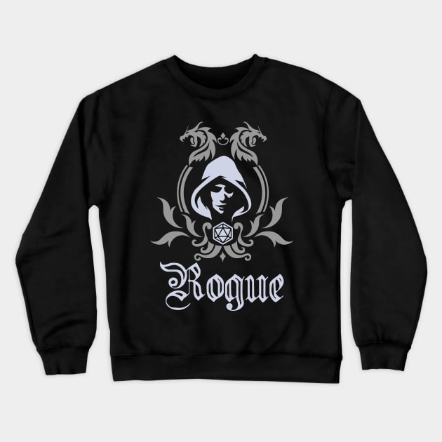 D&D Rogue Simple Class Emblem Crewneck Sweatshirt by Sunburst